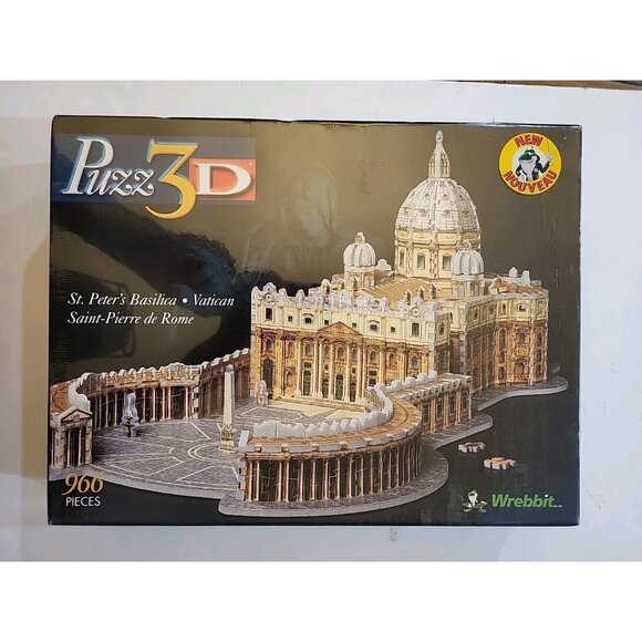 Puzz 3D St Peters Basilica Vatican Wrebbit Puzzle 966 pcs NEW FACTORY SEALED - Picture 1 of 6